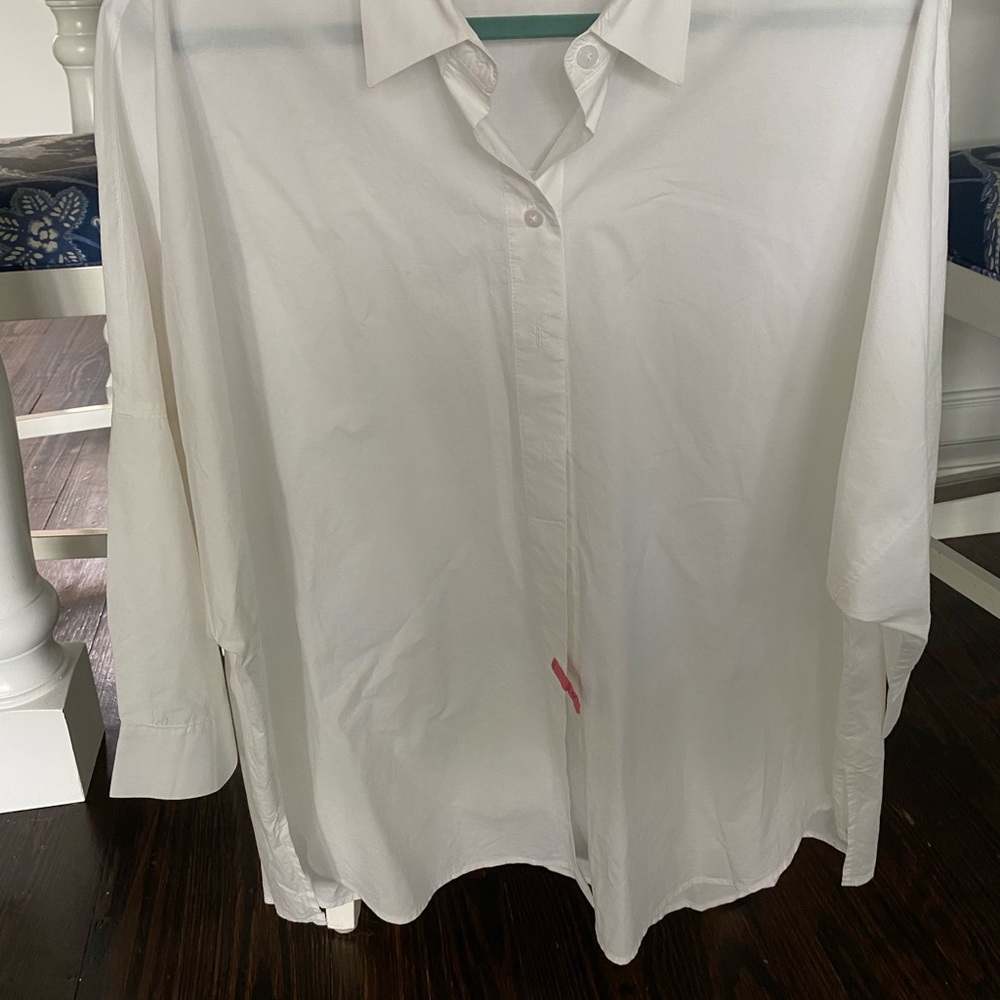 Athleta White Button Down - image 7